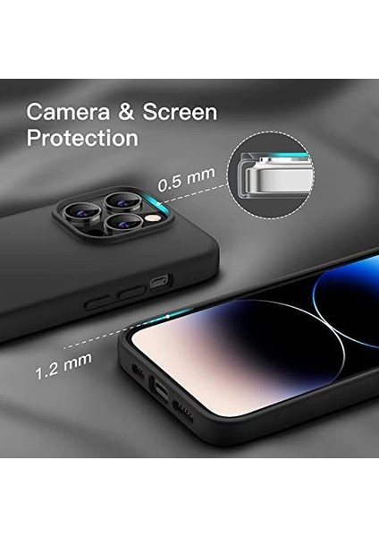 Giyim & Aksesuar Iphone 14 Pro Max Kılıf 6.7’ Içi Kadife Lansman Silikon Kılıf Şok Emici Full Kasa Koruma Sağlayan Kılıf - Liquid Silicone Case Compatible With Iphone 14 Pro Max 6.7 Inch Gel Rubber Full Body Protection Cover Case Drop Protection Case (Siyah) modelleri