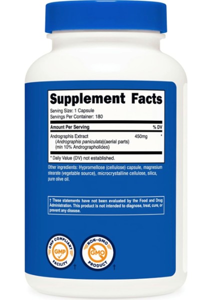 Andrographis Extract 450 mg , 180 Vegetarian Capsules.abd Menşei fiyatları