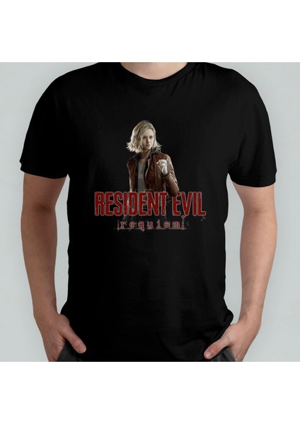 Resident Evil 9 Requiem %100 Pamuklu Bisiklet Yaka T-Shirt Model 2