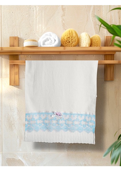 2li Tül Detaylı El Yüz Havlusu