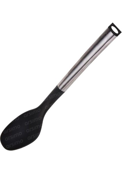 Metal Saplı Servis Yemek Kaşığı | Metal Saplı Yanmaz Yapışmaz Servis Yemek Kaşığı 34 cm