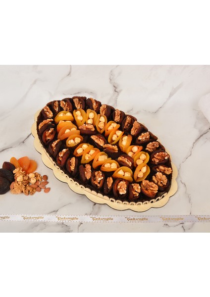 Sağlıklı Atıştırmalık 1 kg - Kayısı Kuruyemiş Lokum Kutusu Özel Sunum