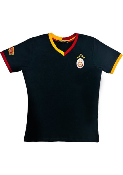 Orijinal Lisanslı 5 Yıldızlı Siyah Basic Çocuk T-Shirt