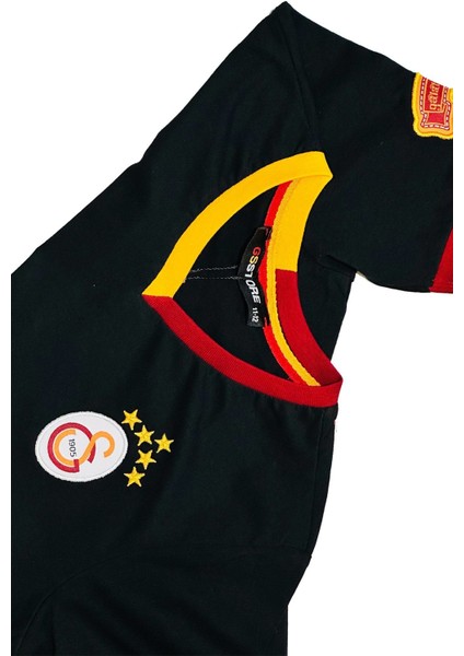 Orijinal Lisanslı 5 Yıldızlı Siyah Basic Çocuk T-Shirt