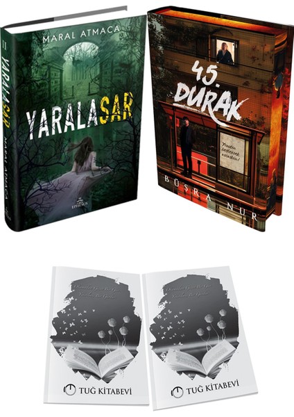 45. Durak Ciltli ve Ephesus Yayınları Yaralasar 2 Ciltli Maral Atmaca 2li Set + Hediyeli