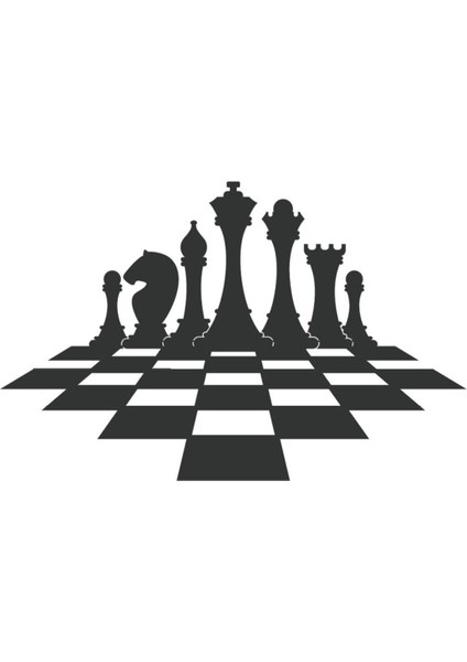 Satranç Temalı Oto Motor Laptop Duvar Folyo Sticker 25X15 cm