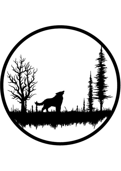 Kurt ve Doğa Oto Motor Laptop Duvar Folyo Sticker (Tip 2) 25X25 cm