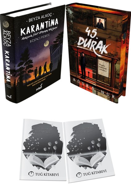 45. Durak Ciltli ve Karantina 5 Ciltli Beyza Alkoç 2li Set + Hediyeli