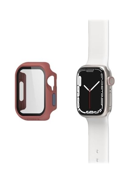 Eclipse Tampon, Apple Watch Serisi 9/8/7-41MM Için Dahili Ekran Koruyucu, Temperli Cam, Darbeye ve Düşmeye Karşı Koruyucu ve Apple Watch Uyumlu Ince Koruyucu Kılıf, Kahverengi modelleri