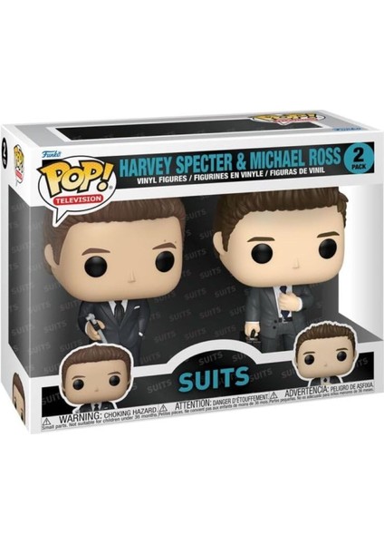 Pop! Suits Harvey Spector & Michael 2'li Paket, Koleksiyonluk Vinil Figür