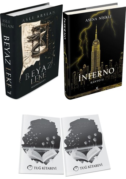 Inferno 2 Ciltli ve Beyaz Leke Mahkumiyet Ciltli Aslı Arslan 2li Set + Hediyeli