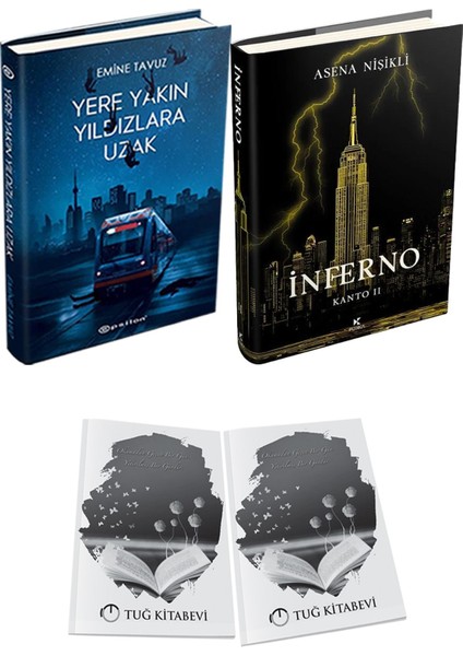 Inferno 2 Ciltli ve Yere Yakın Yıldızlara Uzak Ciltli Emine Tavuz 2li Set + Hediyeli