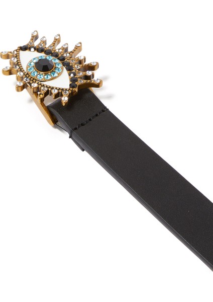 Evil Eye Tokalı Deri Kadın Kemer 85-95 cm Ayarlanabilir fırsatları
