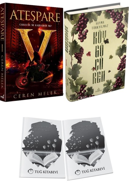 Köygöçüren 1 Ciltli ve Ateşpare 1 Canavar Mı Kahraman Mı? Ciltli Ceren Melek 2li Set + Hediyeli