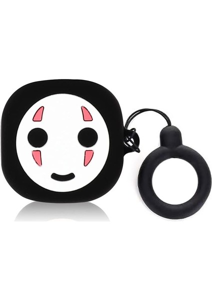 Samsung Galaxy Buds Live Için Kılıf Cartoon Figürlü Silikon Crtn-Fgr-Nofce [buds Live ile Uyumlu Kılıf - Mat Siyah]