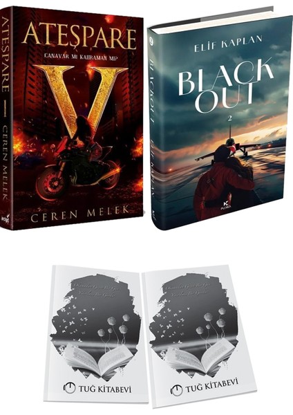 Blackout 2 Ciltli ve Ateşpare 1 Canavar Mı Kahraman Mı? Ciltli Ceren Melek 2li Set + Hediyeli