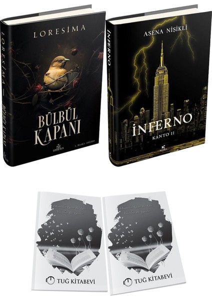 Inferno 2 Ciltli ve Ephesus Yayınları Bülbül Kapanı 1 Ciltli Loresima 2li Set + Hediyeli