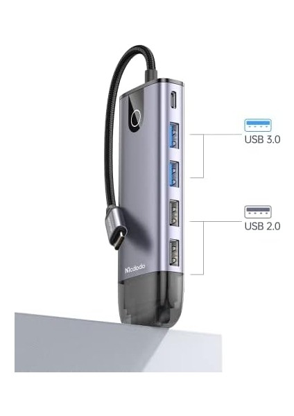 HU-7420 10IN1 USB Hub Çoğaltici-Gri modelleri