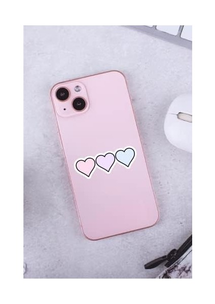 Aksesuar Pink Pembe Temalı Laptop Notebook Tablet Telefon Sticker Set 004