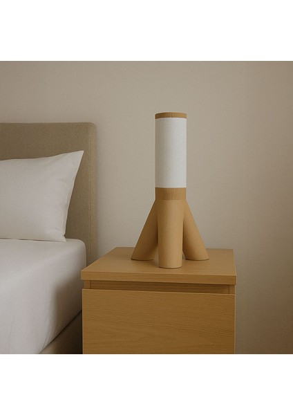 Şık Üç Ayaklı Beyaz Dekoratif Masa Lambası