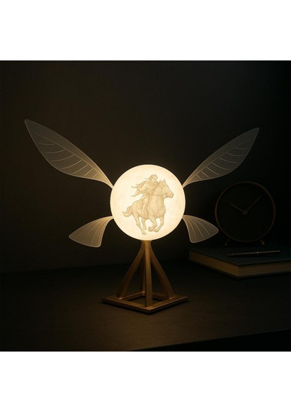 Beyaz Kanatlı Masa Lambası, Şık ve Zarif Tasarım, Parlak Aydınlatma Için Ideal. modelleri