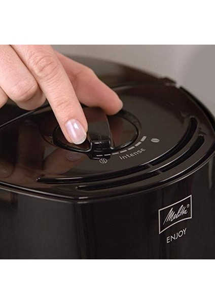 Enjoy 1017-02, Cam Sürahili Filtre Kahve Makinesi, Aromaselector, Siyah Filtre Kahve Makinesi, Plastik, 1,2 Litre