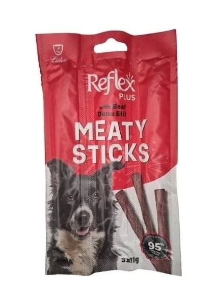 Biftekli Çubuk Yetişkin Köpek Ödül Maması 11 gr 3 Adet
