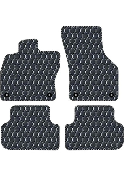 Hyundai Elentra 2004 - 2011 Uyumlu Beyaz Dikişli Siyah Deri Paspas fiyatları