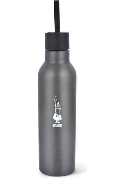 - Termal Şişe - 500ML - Koyu Gri Renk - Paslanmaz Çelik - Çift Katmanlı - 12 Saat Sıcak 24 Saat Soğuk Tutar - Hava Geçirmez Vidalı Kapak Özelliği - Özel Silikon Conta Sayesinde Sızdırmaz Şişe