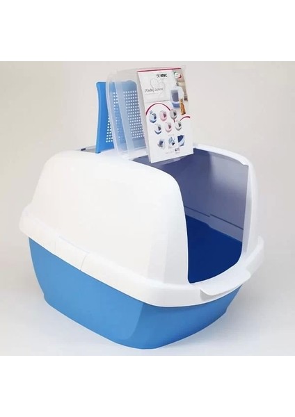 Imac Maddy Junior Üstü Açılır Kapalı Kedi Tuvaleti Mavi 57X43X41 cm