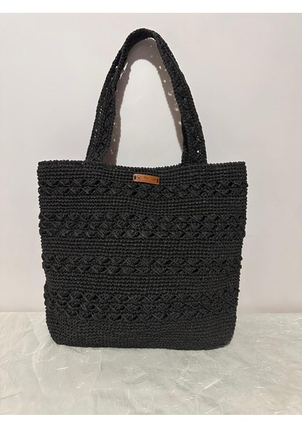 El Örgüsü Kağıt Ip Astarlı Kadın El ve Omuz Çantası fırsatları