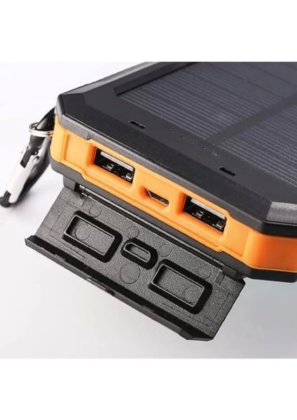 Solar Powerbank 1xusb 10.000MAH LCD Ekran Dahili USB Mikro Type-C Powerbank modelleri