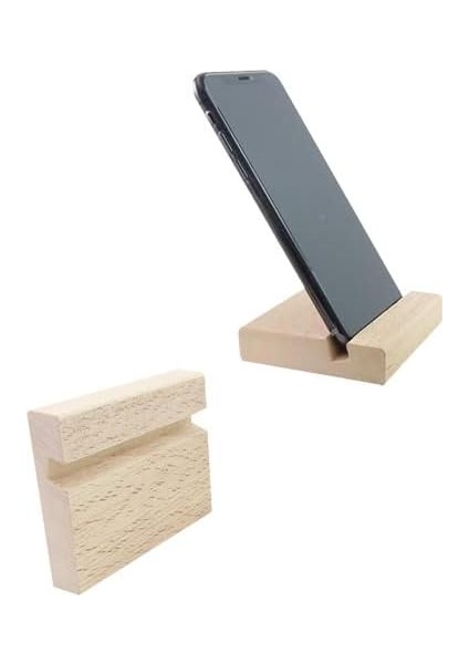 Ahşap Telefon ve Tablet Masaüstü Standı