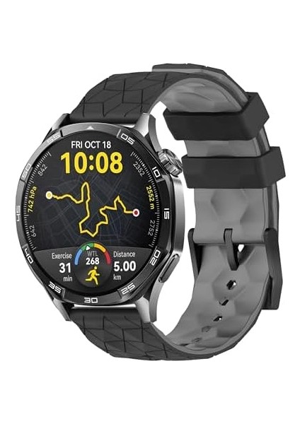 22MM ile Uyumlu Saatler Için Geometrik Model 46MM Silikon Kordon Huawei Watch (Gt5 Pro/gt5/gt4/watch 4 Pro/gt3/gt3 Pro/gt2/gt2 Pro) Galaxy Watch (Gear S3/watch 46MM)