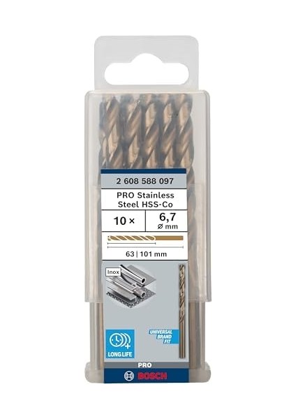 Hss-Co Metal Matkap Ucu 6,7 * 101 mm 10LU Paket fiyatları