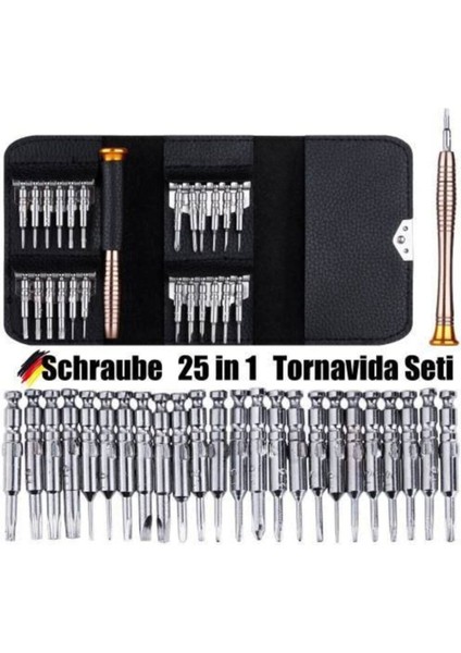 25'li Çok Amaçlı Mini Tornavida Seti, Cep, Tablet, Laptop Için Uygun