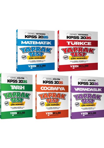 2026 Kpss Yaprak Test Seti 5 Kitap
