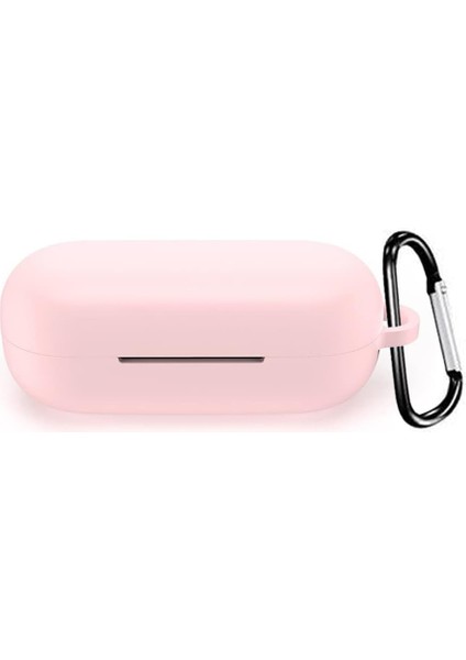 Huawei Freebuds Se Için Kılıf Askılı Mat Silikon Pembe [freebuds Se ile Uyumlu Kılıf - Pembe]