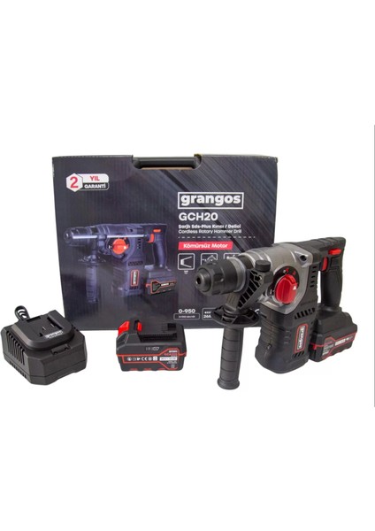 GCH20-F2 20V 5 Ah Çift Akülü Sds-Plus Kırıcı/delici