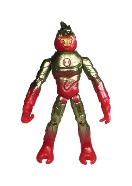 10 -Ben 10 BEN66A10 Aksiyon Figürleri Metalik Tema-Heatblast