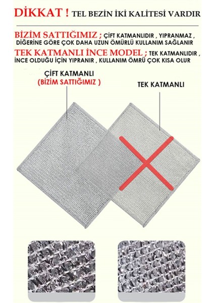 5 Adet Çok Fonksiyonlu Çizilmez Tel Bulasik Bezi Çelik Tel Bulasik Bezi M- 602 modelleri