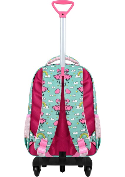 Flamingo Beslenme ve Kalemlikli 3'lü Set Ilkokul Çekçekli Çanta - Katlanır Ayak , Termal Beslenme modelleri