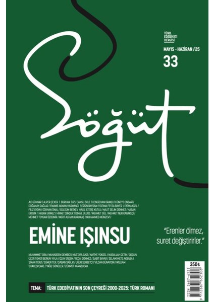 Söğüt - Türk Edebiyatı Dergisi Sayı 33 / Mayıs - Haziran 2025
