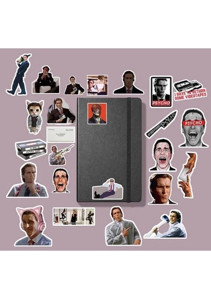 American Pshyco Sticker Paketi /bullet Journal Defter Çıkartma Ajanda Laptop Etiket