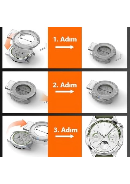 [gt5/gt4 46MM Takma Aparatlı] Watch Ekran Koruyucu Huawei Gt4/gt5 46MM Için Ekran Koruyucu Kırılmaz Cam Yüksek Hassasiyetli Huawei Gt4 46MM, Gt5 46MM ile Uyumludur