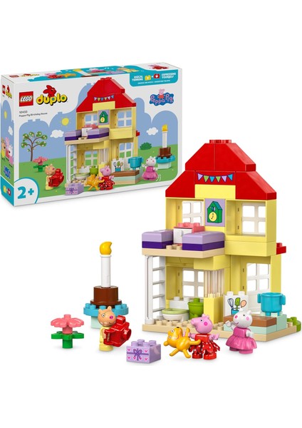 Peppa Pig Doğum Günü Evi, 2 Yaş ve Üzeri Çocuklar Için Guzel Bir Oyun Seti, Peppa Pig, Midilli Pedro ve Koyun Suzi&apos;nın Peluş Figürleri Dahil, Hediye Fikri Olarak Güzel Bir Seçim 10433