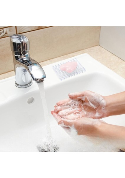 Plastik Sabun Tutacağı, Kendinden Drenajlı Sabun Tepsisi Şeffaf Banyo Tuvalet Mutfak 1 Adet M-132