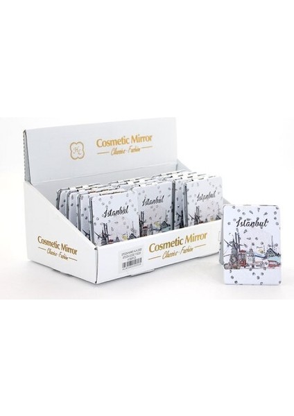 Taşlı Istanbul Tasarımı El Aynası Ince Model 13