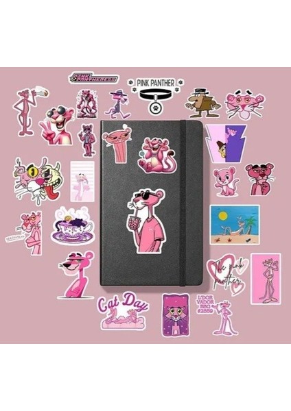 Pembe Panter Sticker Paketi /bullet Journal Defter Çıkartma Ajanda Laptop Etiket