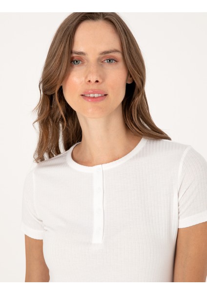 Kadın Krem Kısakollu Pijama Takımı 50318995-VR071 fiyatları
